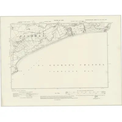 1914 Map of Caernarvonshire XL.SE & XLI.SW, 1920 Print
