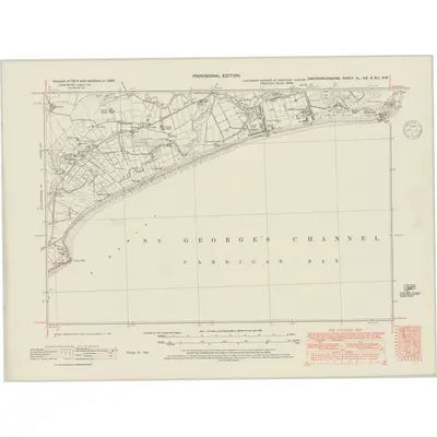1938 Map of Caernarvonshire XL.SE & XLI.SW, 1948 Print