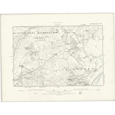 1888 Map of Caernarvonshire XL.SW
