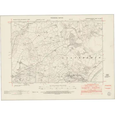 1948 Map of Caernarvonshire XL.SW, 1953 Print