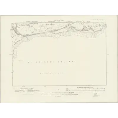 1914 Map of Caernarvonshire XLI.NE, 1920 Print
