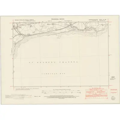 1948 Map of Caernarvonshire XLI.NE, 1953 Print