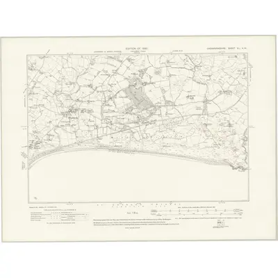 1914 Map of Caernarvonshire XLI.NW, 1920 Print
