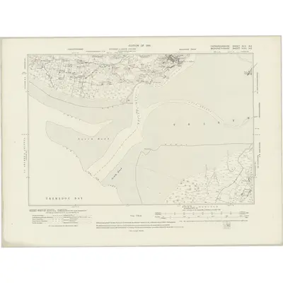 1913 Map of Caernarvonshire XLII.NE, 1919 Print