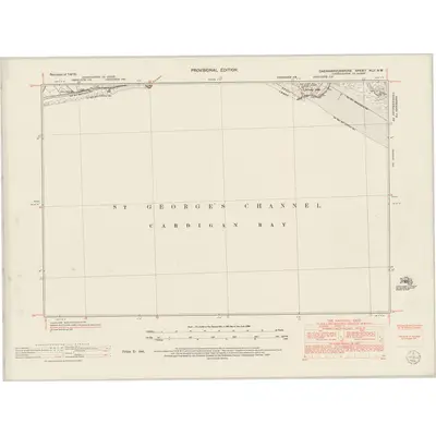 1913 Map of Caernarvonshire XLII.NW, 1953 Print