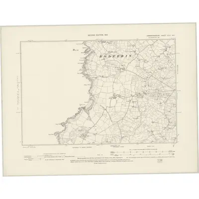 1899 Map of Caernarvonshire XLIII.NE, 1901 Print