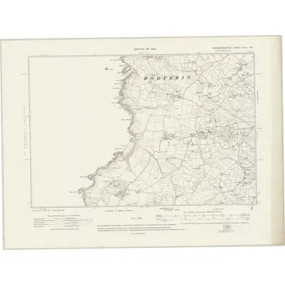 1914 Map of Caernarvonshire XLIII.NE, 1920 Print