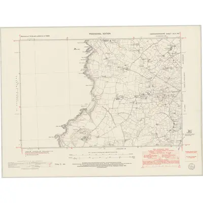 1949 Map of Caernarvonshire XLIII.NE, 1953 Print