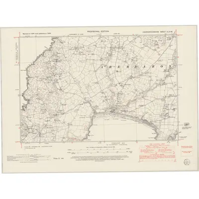 1949 Map of Caernarvonshire XLIII.SE, 1953 Print