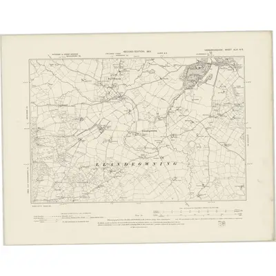 1899 Map of Caernarvonshire XLIV.NE, 1901 Print