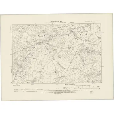1899 Map of Caernarvonshire XLIV.NW, 1901 Print