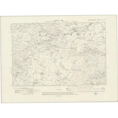 1914 Map of Caernarvonshire XLIV.NW, 1920 Print