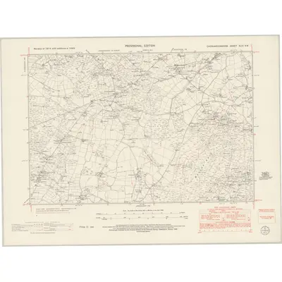 1949 Map of Caernarvonshire XLIV.NW, 1953 Print
