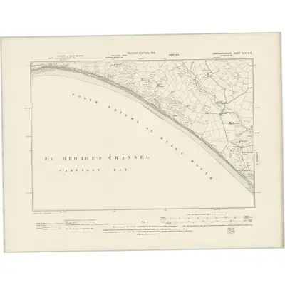 1899 Map of Caernarvonshire XLIV.SE, 1901 Print