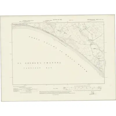 1914 Map of Caernarvonshire XLIV.SE, 1920 Print