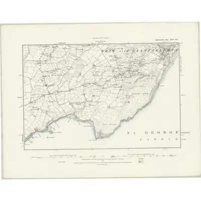 1888 Map of Caernarvonshire XLIV.SW