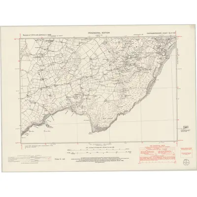 1949 Map of Caernarvonshire XLIV.SW, 1953 Print
