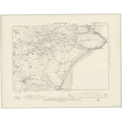 1899 Map of Caernarvonshire XLV.NW, 1901 Print