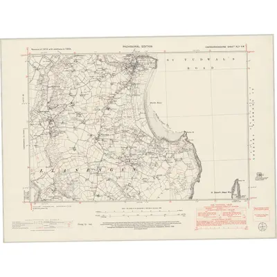 1949 Map of Caernarvonshire XLV.SW, 1953 Print
