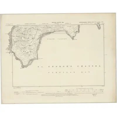 1899 Map of Caernarvonshire XLVIII.NW & XLVII.NE, 1901 Print