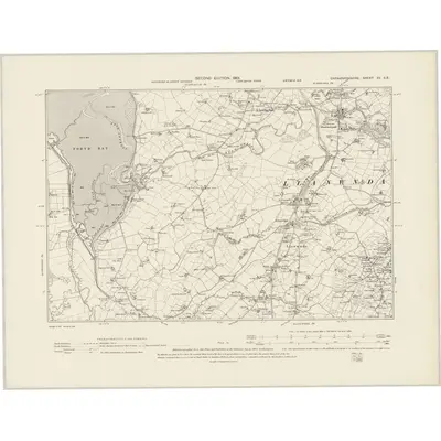 1899 Map of Caernarvonshire XV.SE, 1901 Print