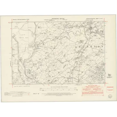 1949 Map of Caernarvonshire XV.SE, 1953 Print