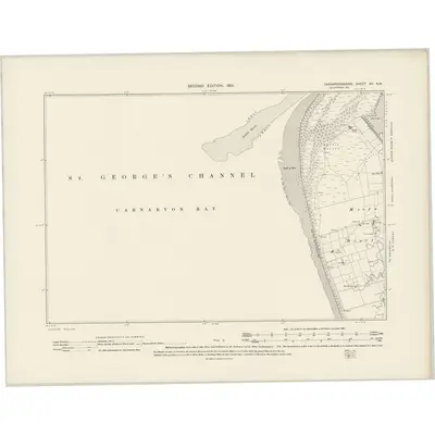 1899 Map of Caernarvonshire XV.SW, 1901 Print