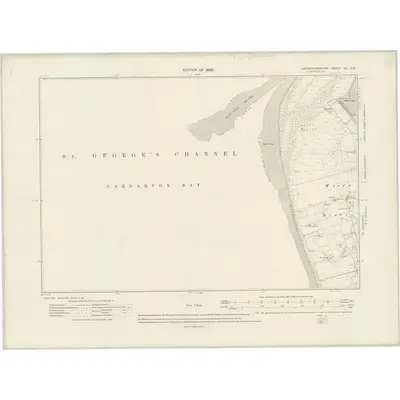 1913 Map of Caernarvonshire XV.SW, 1920 Print