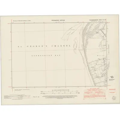 1949 Map of Caernarvonshire XV.SW, 1953 Print