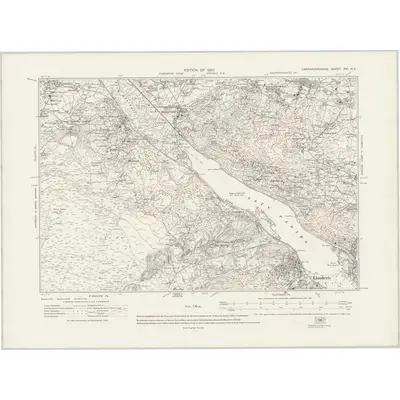 1912 Map of Caernarvonshire XVI.NE, 1920 Print
