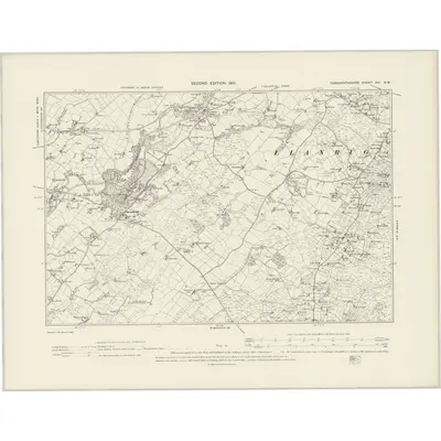1899 Map of Caernarvonshire XVI.NW, 1901 Print