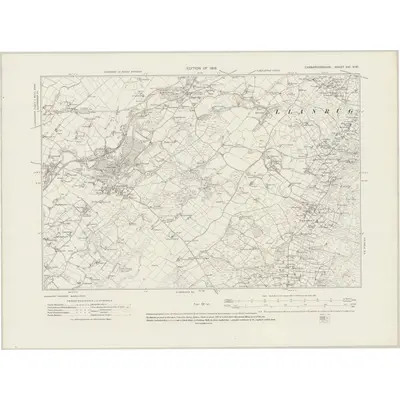 1912 Map of Caernarvonshire XVI.NW, 1919 Print