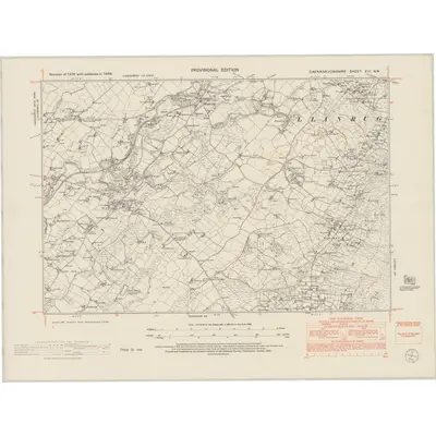 1949 Map of Caernarvonshire XVI.NW, 1953 Print