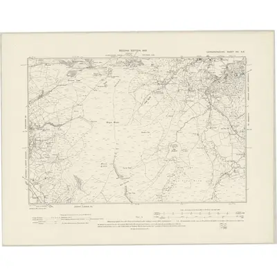 1899 Map of Caernarvonshire XVI.SE, 1901 Print