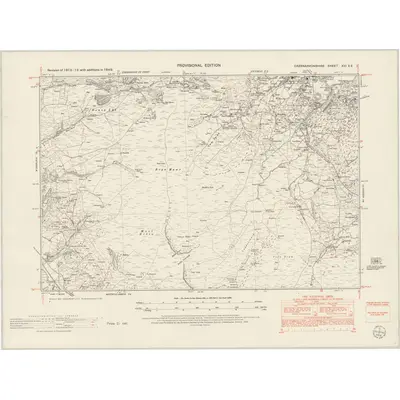 1949 Map of Caernarvonshire XVI.SE, 1953 Print