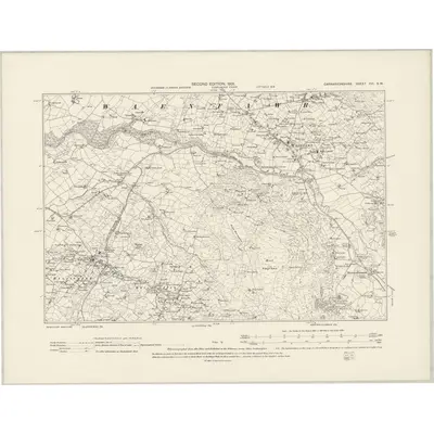 1899 Map of Caernarvonshire XVI.SW, 1901 Print