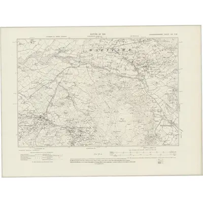 1913 Map of Caernarvonshire XVI.SW, 1919 Print