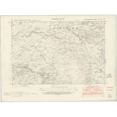 1949 Map of Caernarvonshire XVI.SW, 1953 Print