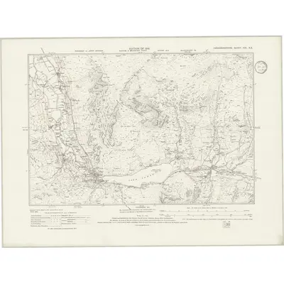 1912 Map of Caernarvonshire XVII.NE, 1934 Print