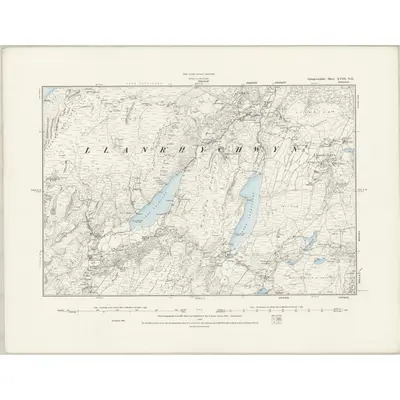 1887 Map of Caernarvonshire XVIII.NE, 1888 Print