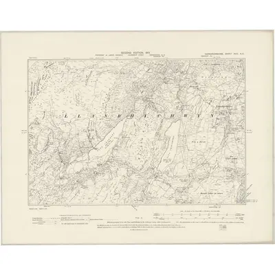 1899 Map of Caernarvonshire XVIII.NE, 1901 Print