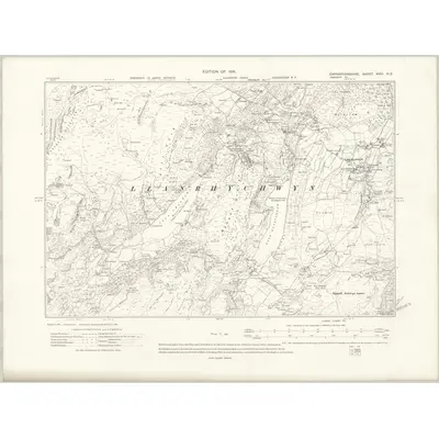 1911 Map of Caernarvonshire XVIII.NE, 1916 Print