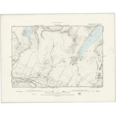 1887 Map of Caernarvonshire XVIII.NW, 1888 Print