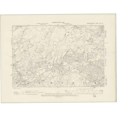 1899 Map of Caernarvonshire XVIII.SE, 1901 Print