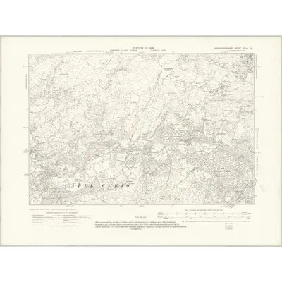 1912 Map of Caernarvonshire XVIII.SE, 1919 Print
