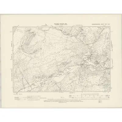 1899 Map of Caernarvonshire XVIII.SW, 1901 Print