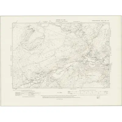 1912 Map of Caernarvonshire XVIII.SW, 1919 Print