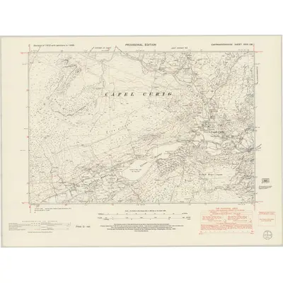 1948 Map of Caernarvonshire XVIII.SW, 1953 Print