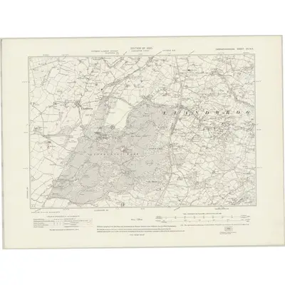 1914 Map of Caernarvonshire XX.NE, 1920 Print