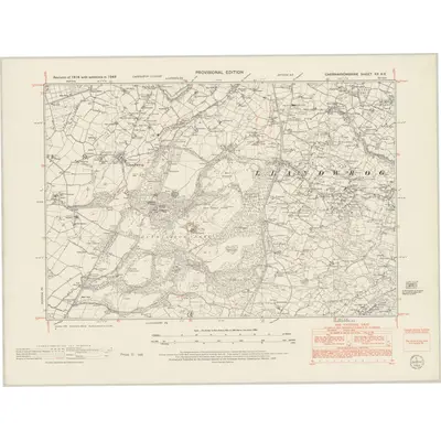 1949 Map of Caernarvonshire XX.NE, 1953 Print